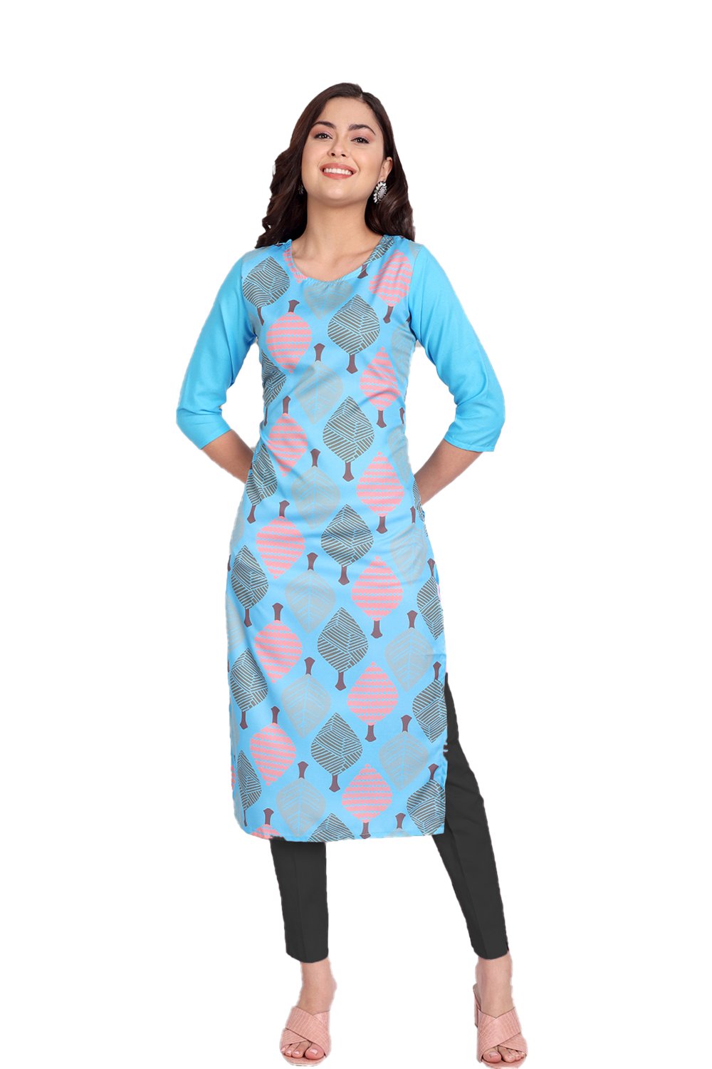 Crape Kurti 1 Regular Wear Crape Wholesale Printed Kurtis
